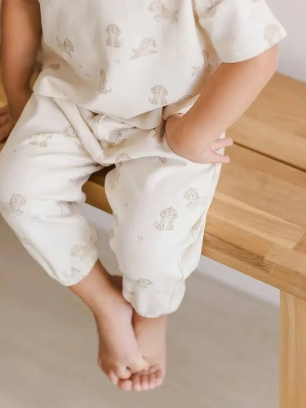 NWT Quincy Mae Puppy Print Matching Set